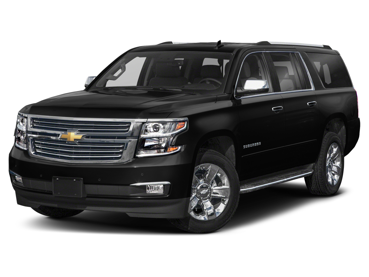 2018 Chevrolet Suburban Premier in Black — front three-quarter view