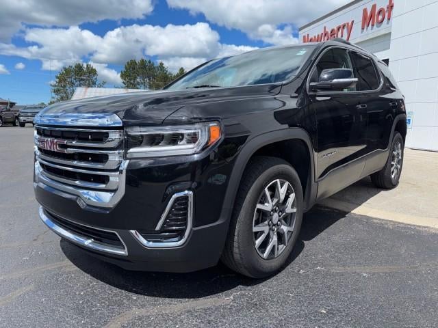 2023 GMC Acadia SLE in Ebony Twilight Metallic — front three-quarter view